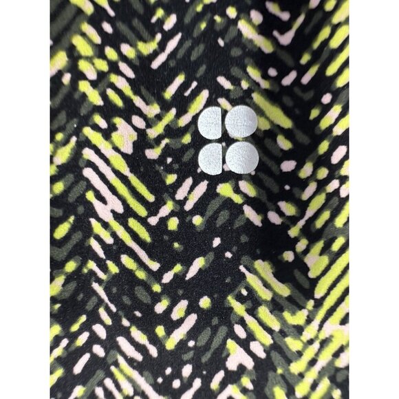 Sweaty Betty Leggings Womens Medium Black Herringbone The Power‎ 7/8 Pockets - Picture 10 of 12